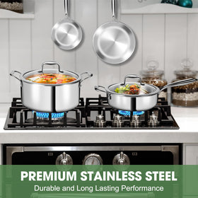 EWFEN 2.2-quart saucepan with lid for simmering