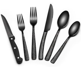EWFEN 24-piece black silverware set overview for stylish daily dining