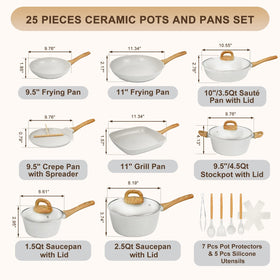 EWFEN 11-inch frying pan for even heating on all stovetops