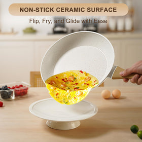 EWFEN 10-inch sauté pan with lid for searing and braising