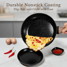 EWFEN 25pc set with stay-cool Bakelite handles for comfortable grip.