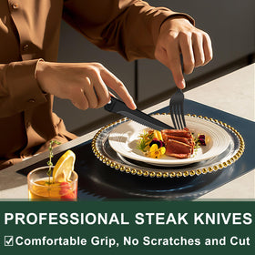 EWFEN steak knives deliver clean slicing and ergonomic handling.