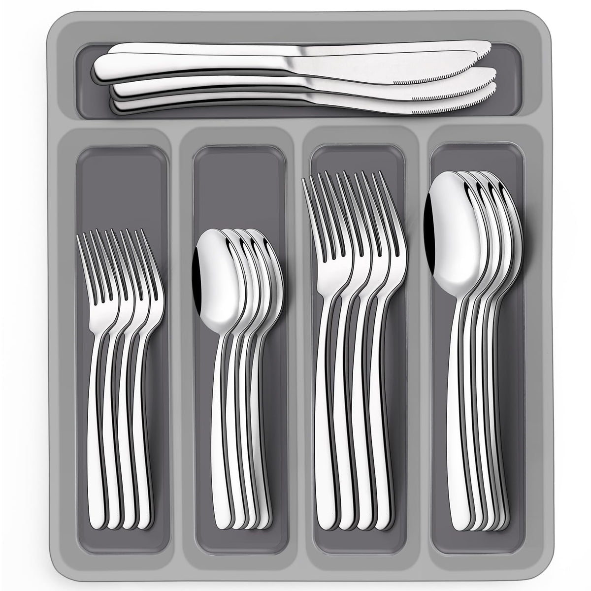 EWFEN 40-piece silverware set with mirror finish for elegant daily dining.