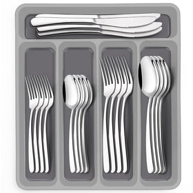 EWFEN 40-piece silverware set with mirror finish for elegant daily dining.
