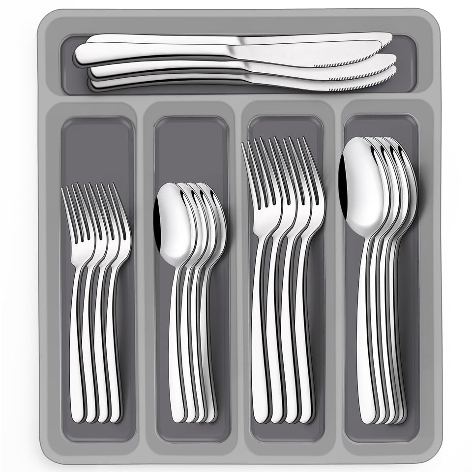 EWFEN 40-piece silverware set with mirror finish for elegant daily dining.