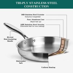 EWFEN 7-quart stock pot with lid perfect for hearty soups.