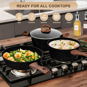 EWFEN 9.5-inch frying pan with ultra-non-stick surface for effortless searing