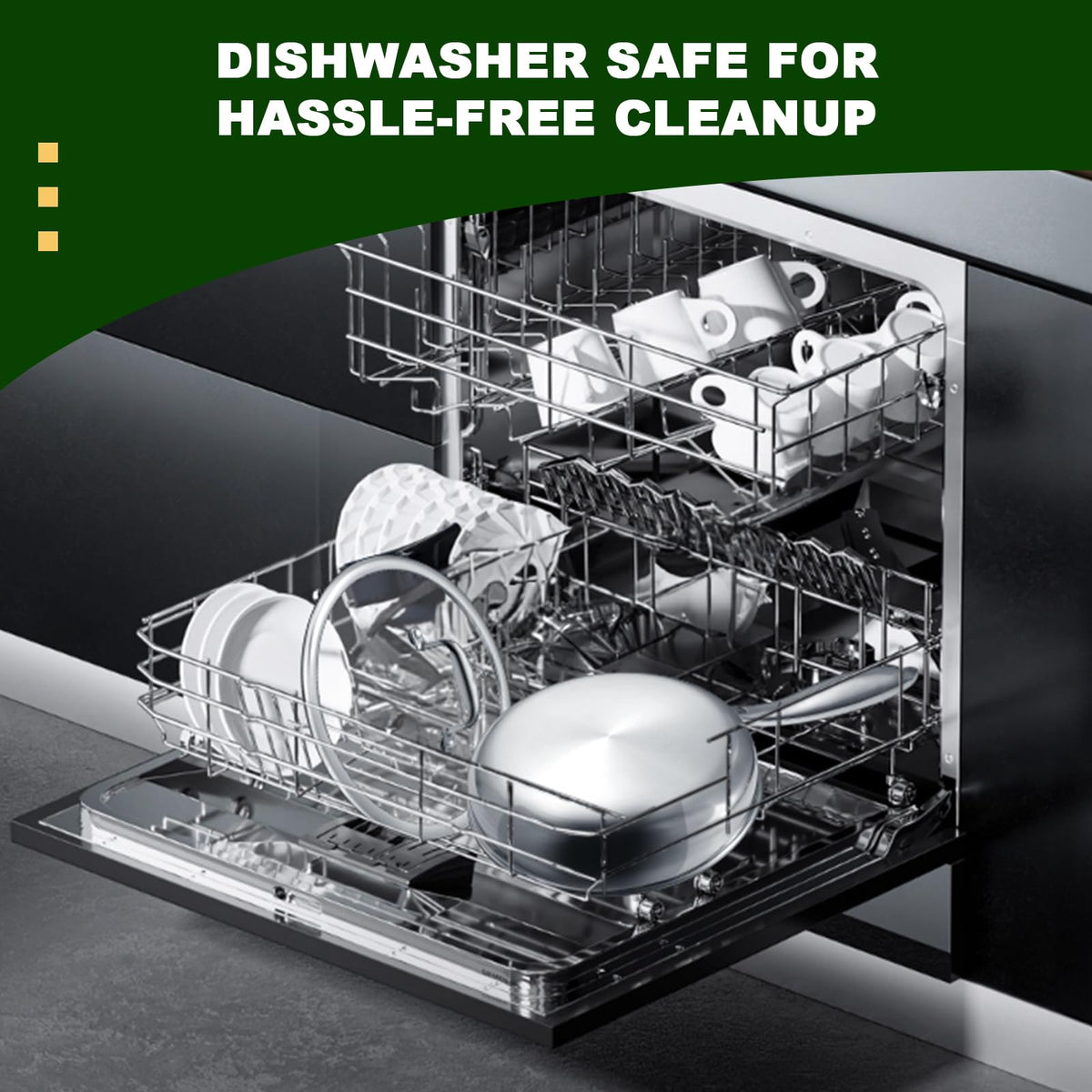 EWFEN pan compatible with gas, electric, and induction tops.