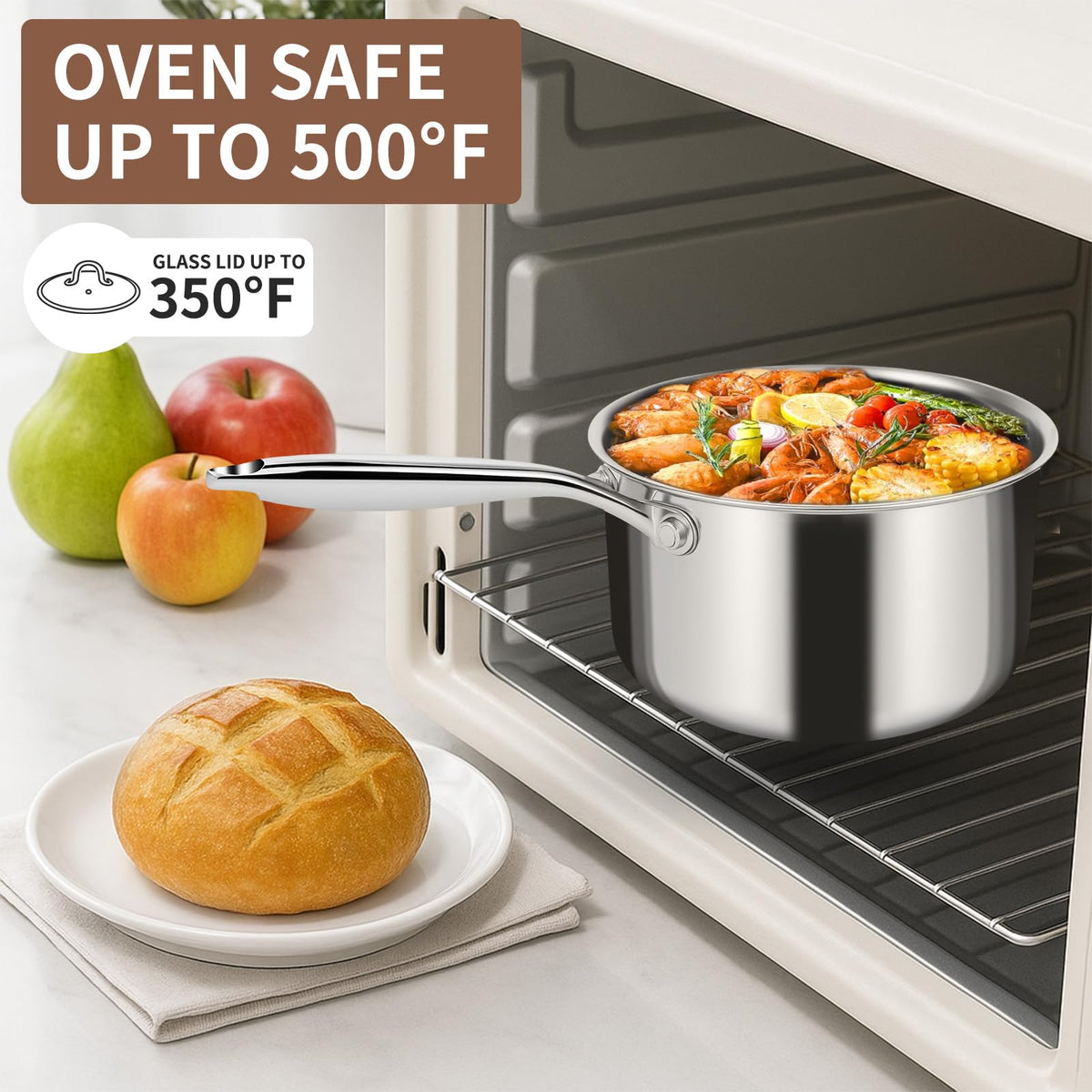 EWFEN all stove compatibility enables use on induction, gas, or electric.
