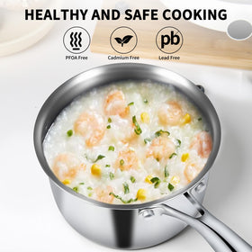 EWFEN aluminum core ensures quick, even heat across the pan.