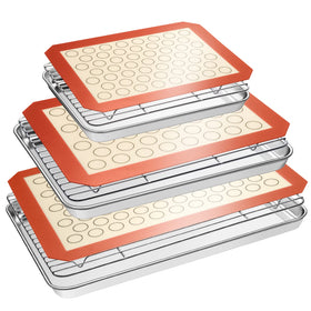 EWFEN baking pan rimmed 3x set for even browning and easy release.