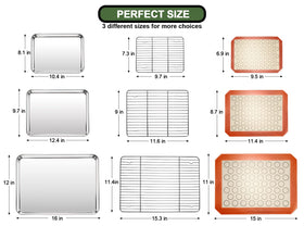 EWFEN baking pan satin finish 3x for durable, nonstick performance.