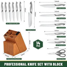 EWFEN 8-inch chef knife handles precise chopping for veggies and meats