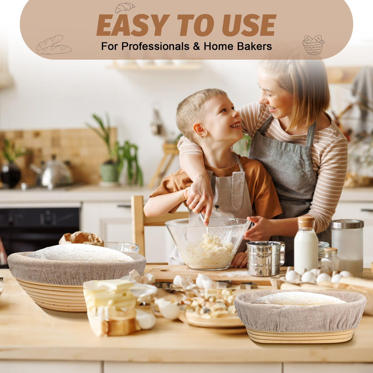 EWFEN cleaning brush for dusting flour and basket care