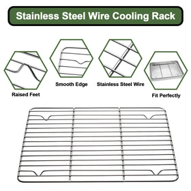 EWFEN cooling rack elevated 3x with raised feet for draining.