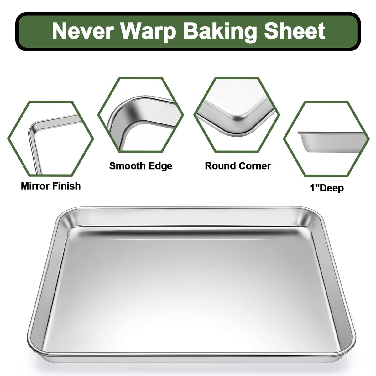 EWFEN cooling rack grid 3x keeps juices away for crispy edges.