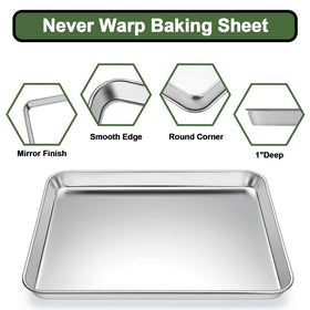 EWFEN cooling rack grid 3x keeps juices away for crispy edges.