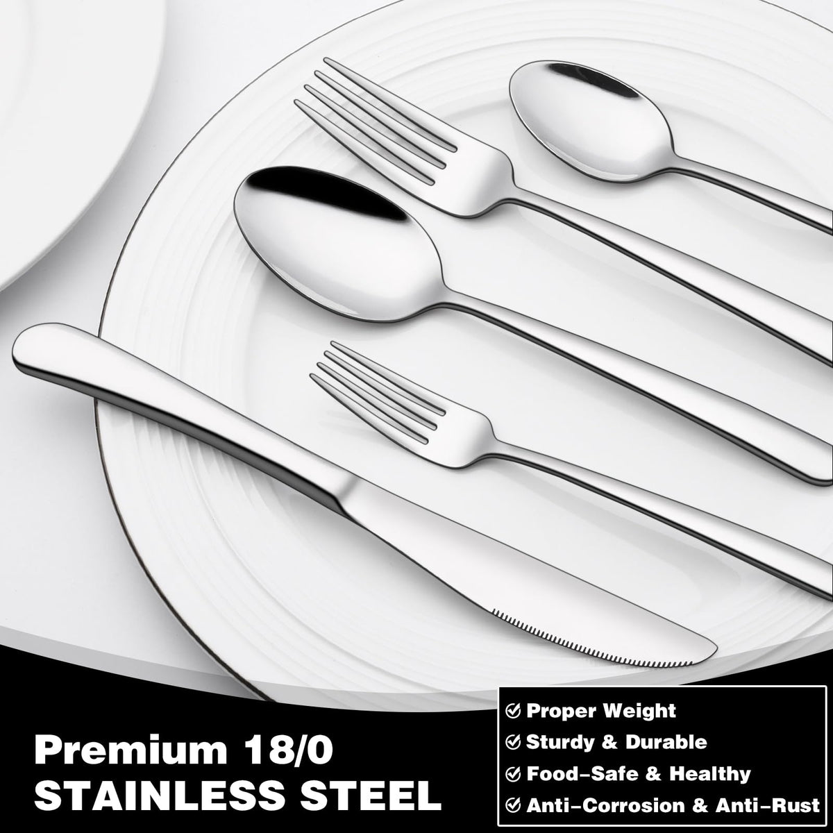 EWFEN drawer organizer included keeps cutlery neatly in place.