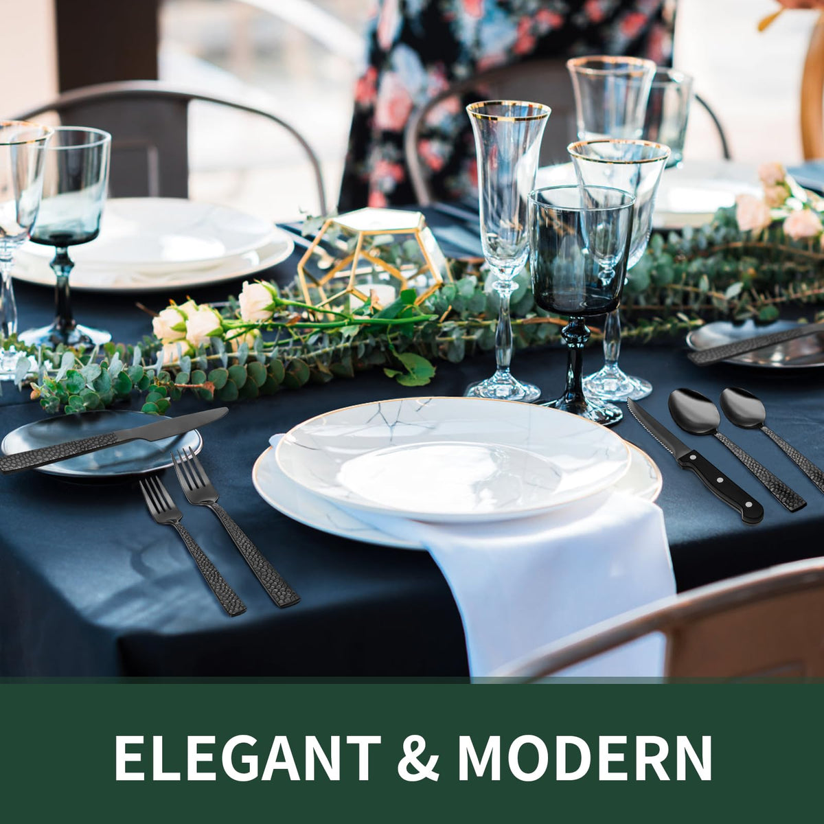 EWFEN durable stainless steel silverware resisting rust and chipping
