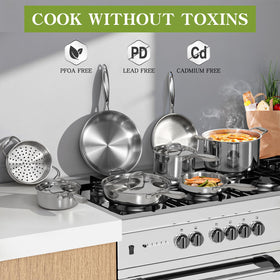 EWFEN 10-inch frying pan for even heating and cooking speed.