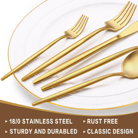 EWFEN gold dinner spoons with smooth balance for restaurant-ready use