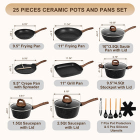 Close-up of EWFEN granite non-stick coating for smooth food release