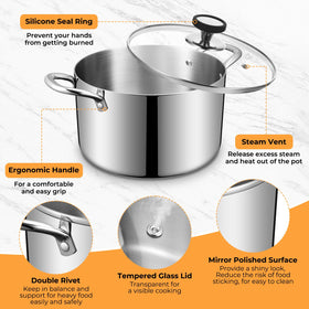 EWFEN induction-ready stock pot works on all stovetops