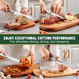 EWFEN kitchen shears and block neatly arranged for safe storage