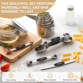 EWFEN magnetic spoons enable easy one-at-a-time grabbing and neat nesting