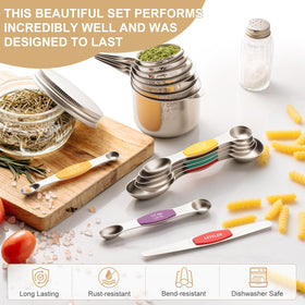 EWFEN measuring cups with metric and US markings for easy precision.