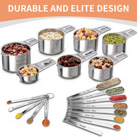 EWFEN rectangular-design spoons fit into spice jars for accurate measuring.