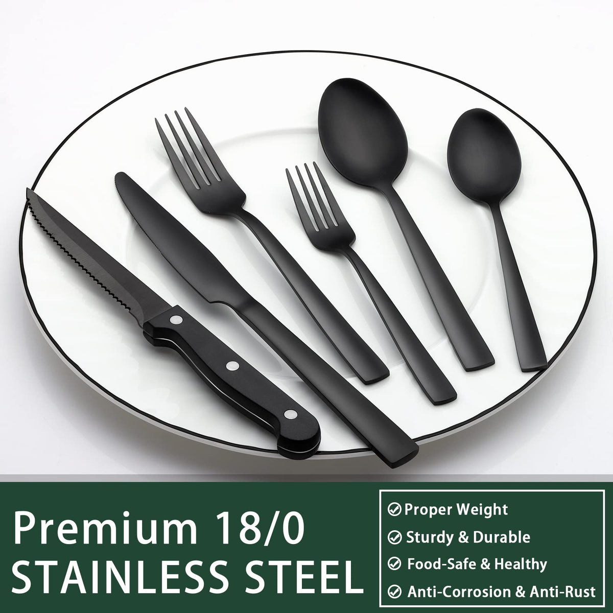 EWFEN mirror-finished stainless steel flatware adds modern elegance