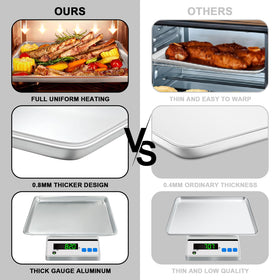 EWFEN nonstick half-sheet cookie sheet ensures easy food release.