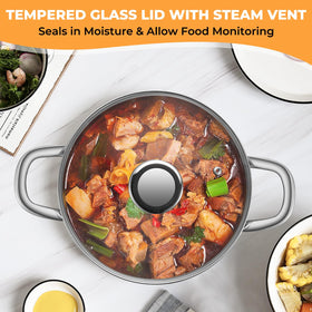 EWFEN oven-safe stock pot up to 500°F for versatile cooking