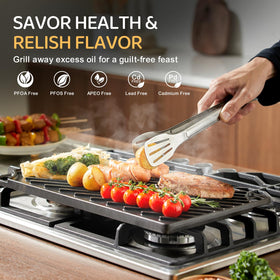 EWFEN reversible grill griddle smooth side ideal for eggs and pancakes.