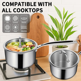 EWFEN 3Qt sauce pan with lid ideal for stews and large batches.