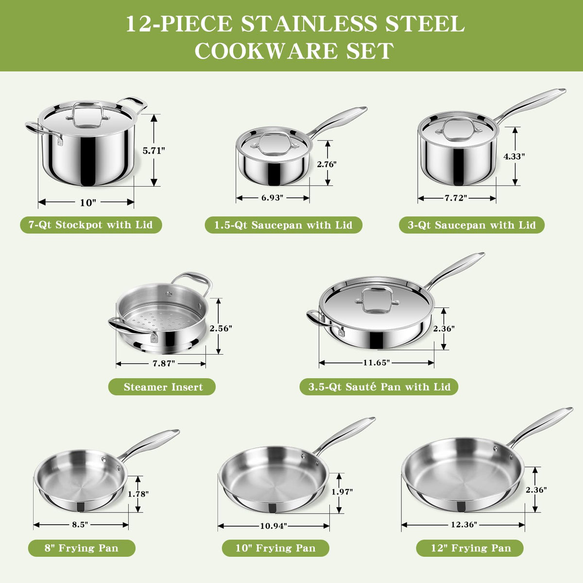 EWFEN saucepan 3qt with lid for versatile weeknight sauces.