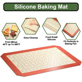EWFEN silicone mat nonstick 3x offers flexible baking surface.