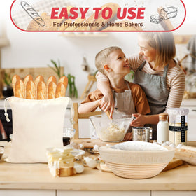 EWFEN silicone spatula for scraping and folding dough cleanly.
