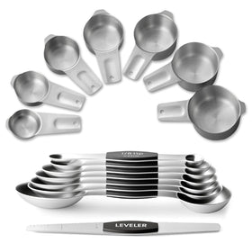 EWFEN stainless steel measuring cups and spoons nest for space-saving organization