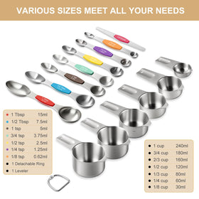 EWFEN magnetic measuring spoons, nested for tidy, quick access.