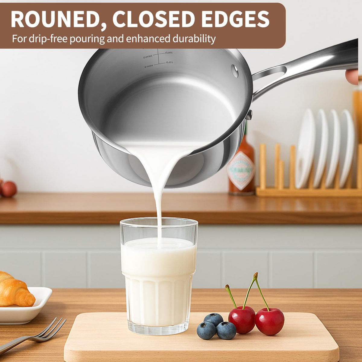 EWFEN stay cool handles stay comfortable and safe during cooking.