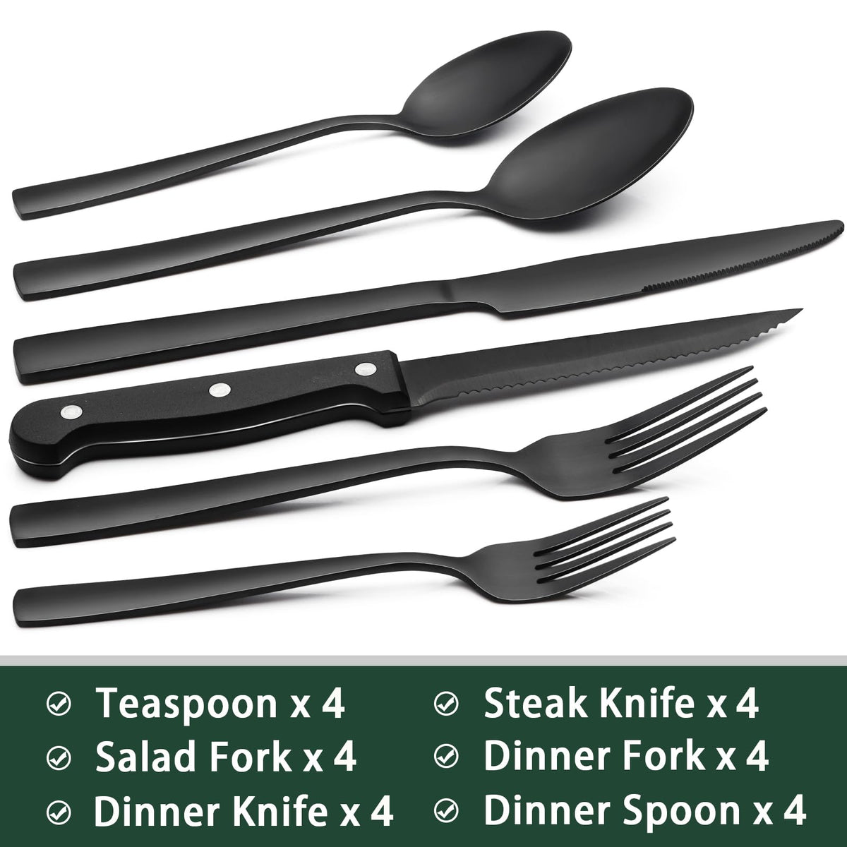 EWFEN steak knives close-up for precise, easy meat slicing