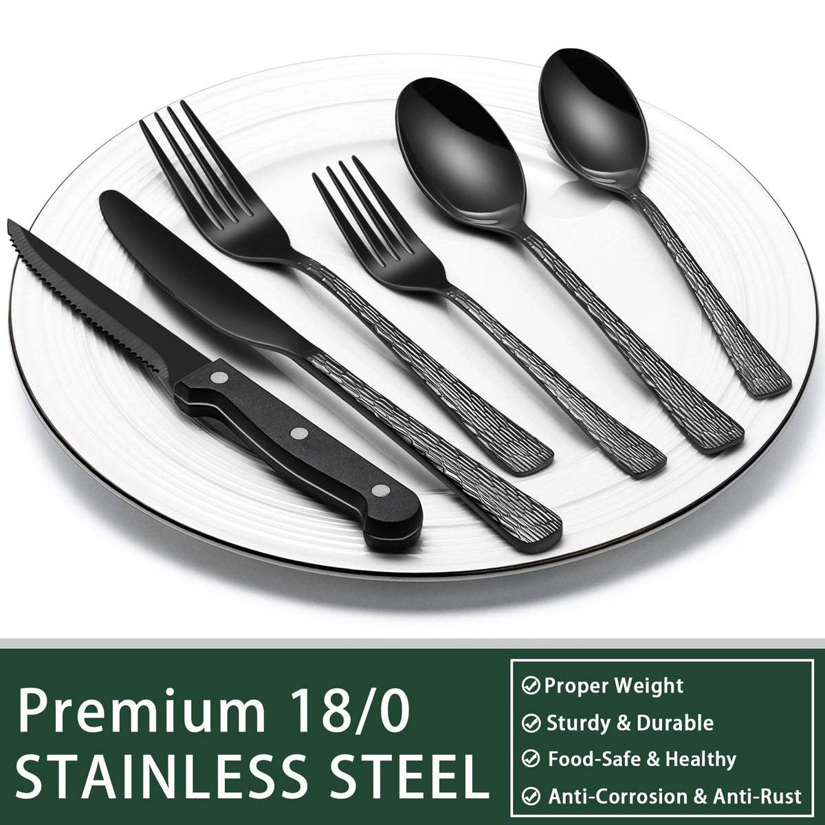 EWFEN tree-pattern detailing on handle, adding chic accent to table setting.