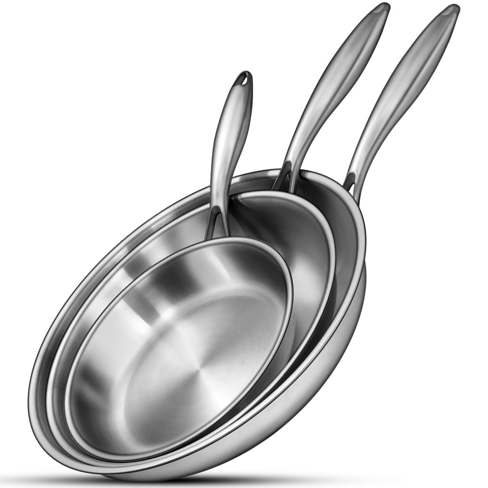 EWFEN Tri-Ply 8-inch frying pan with even heat for quick searing