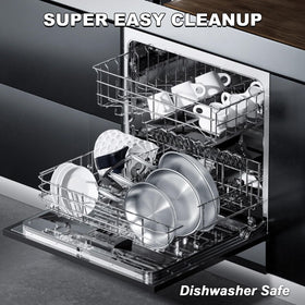 EWFEN Tri-Ply pans are dishwasher-safe for easy cleanup