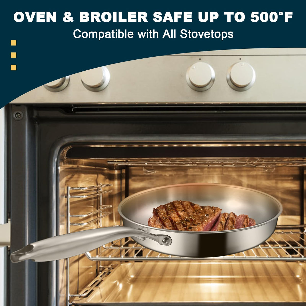 EWFEN Tri-Ply induction-compatible pan ready for every stove type.