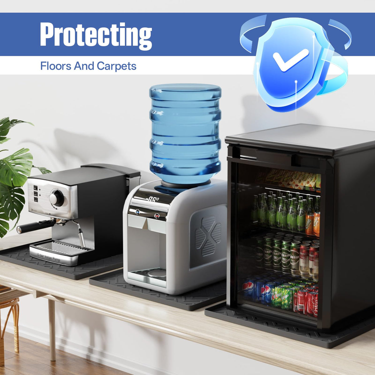 EWX Water Cooler Mat pet water tray keeps mess contained.