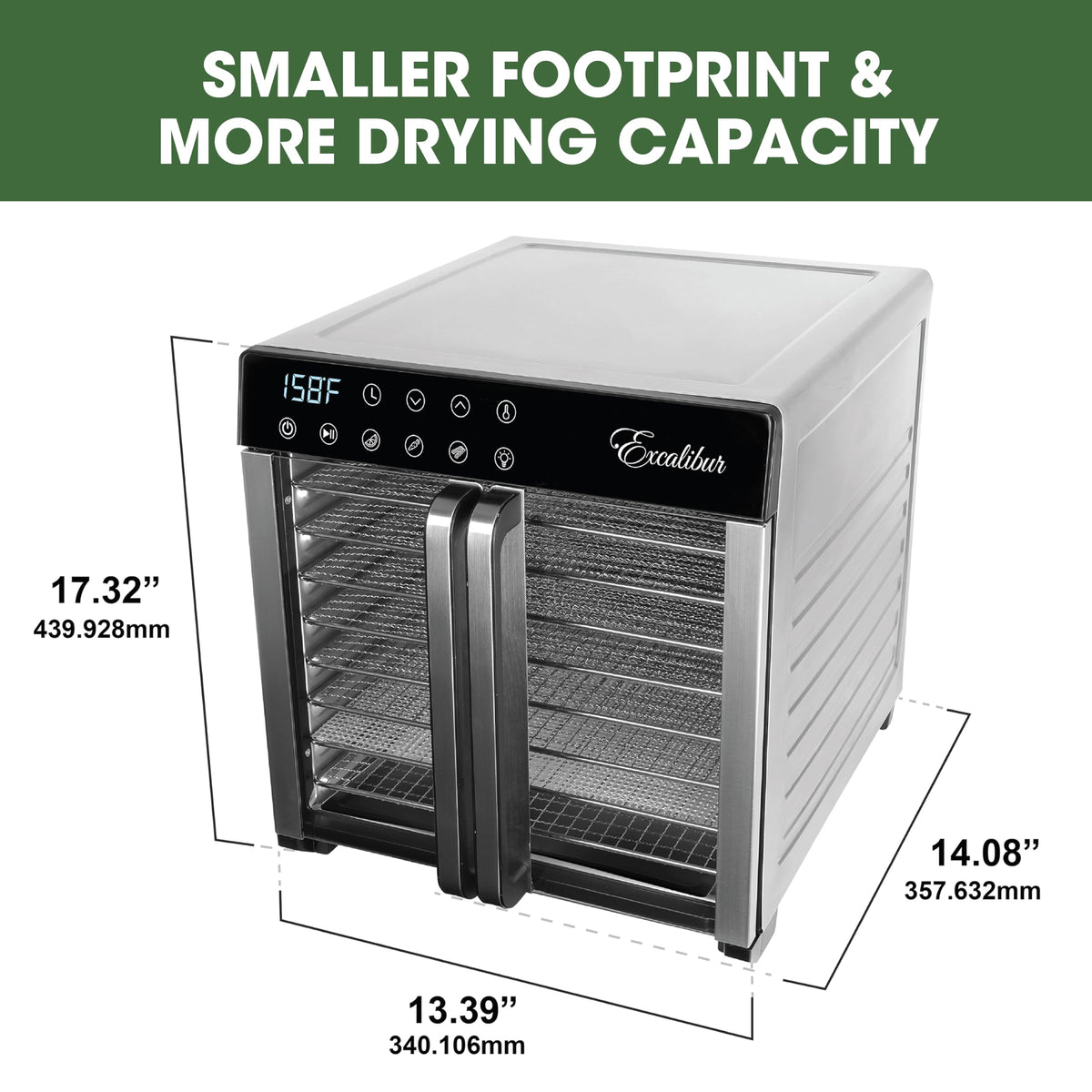 Excalibur parallex air flow system highlighting balanced airflow