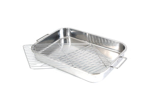 EXCELSTEEL Cook Pro foldable-handles for safe oven lifting.